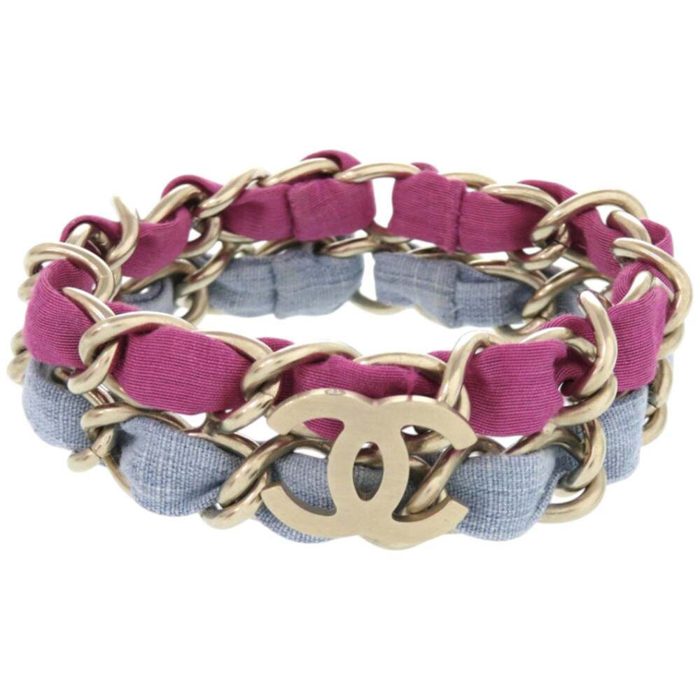 CHANEL Authentic Blue Logo Charm Bracelet - Picture 1 of 5